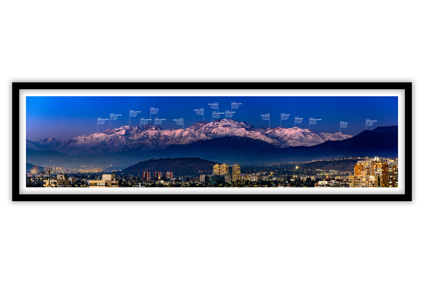 Panorámica Primera Nevada 30x110 Marco Negro 2x2