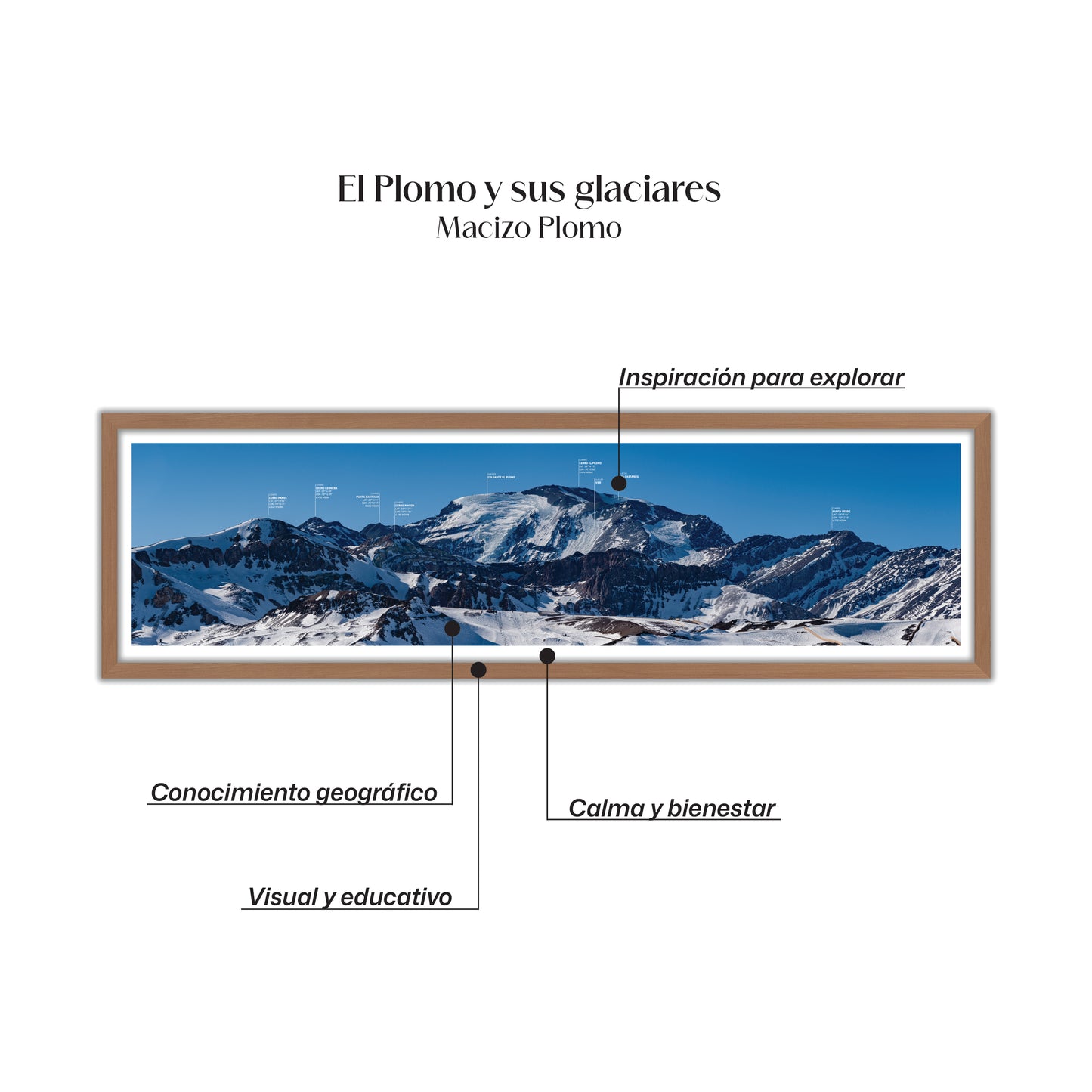 Panorámica Macizo Plomo Invernal desde el Cerro Colorado 2022