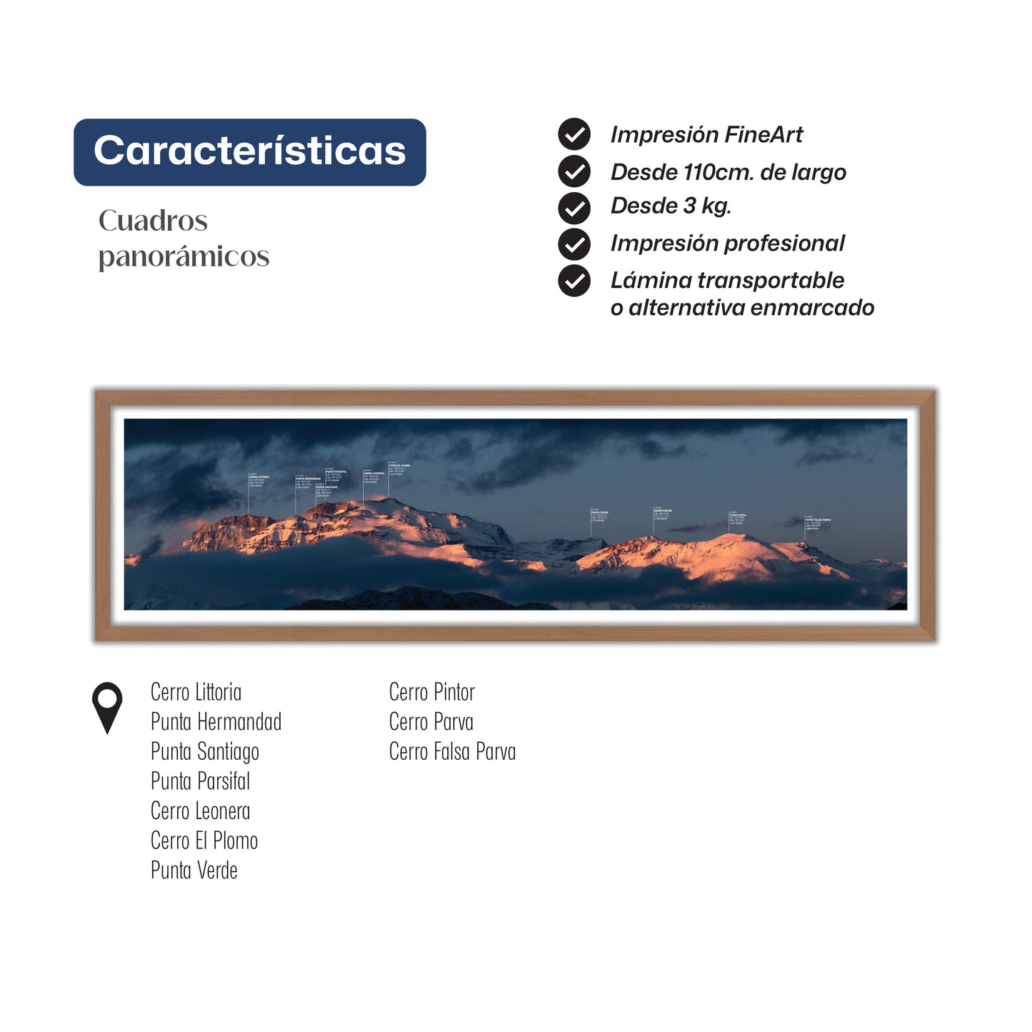 Macizo Plomo Invernal al Atardecer