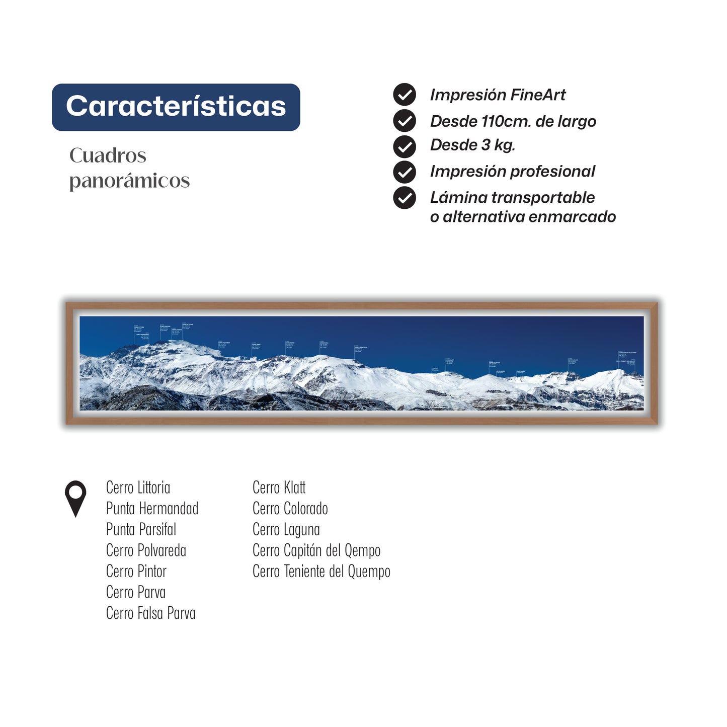 Panorámica Macizo Plomo, La Parva y El Colorado