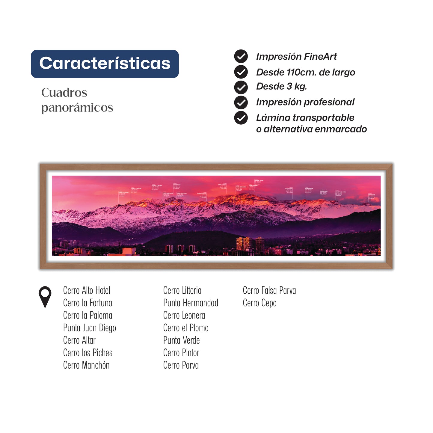 Panorámica Atardecer Valle del Mapocho