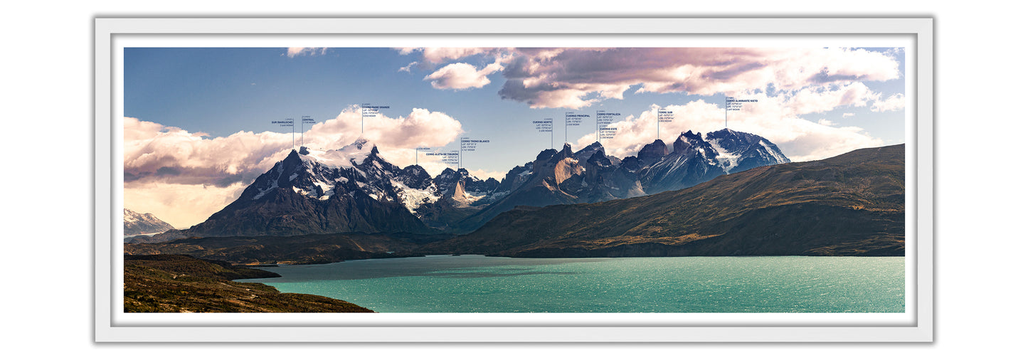 Panorámica Macizo Paine, Lago Toro