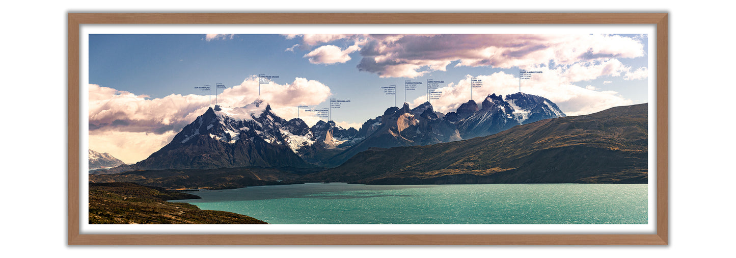 Panorámica Macizo Paine, Lago Toro