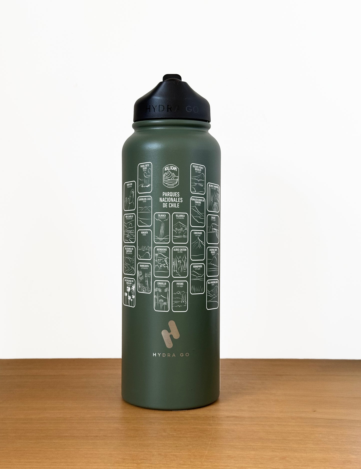 Botella + Stickers Parques Nacionales de Chile