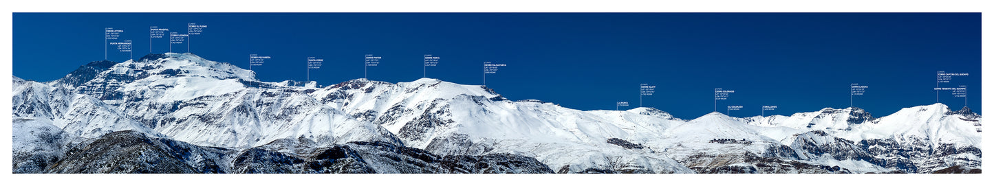 Panorámica Macizo Plomo, La Parva y El Colorado