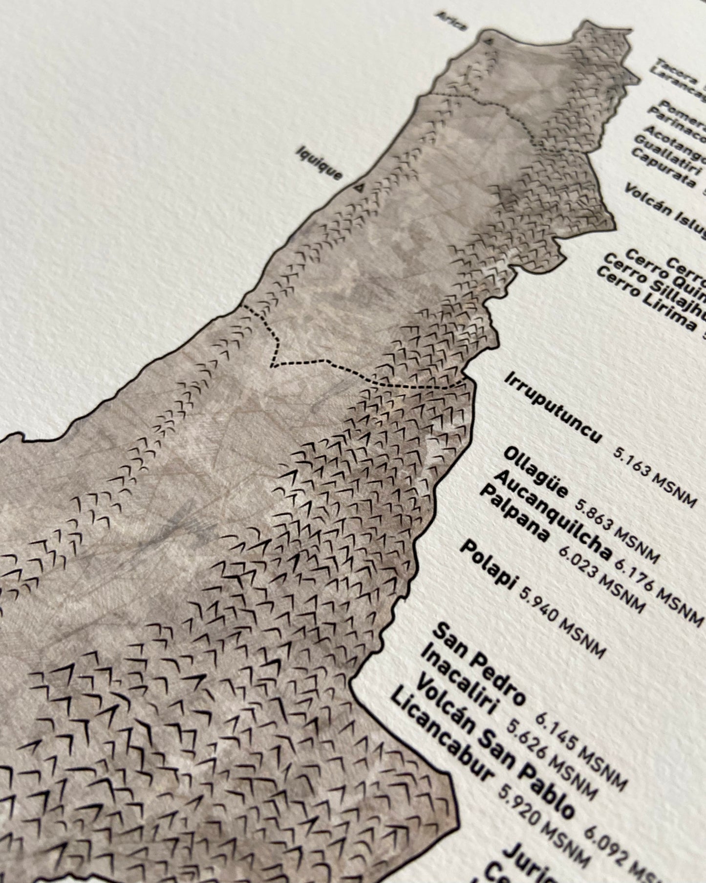 Mapa Cumbres de Chile
