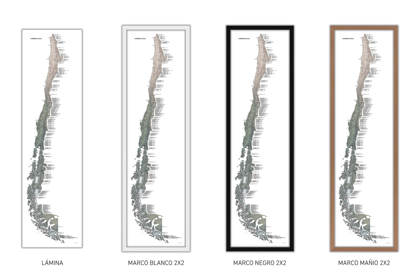 Mapa Cumbres de Chile