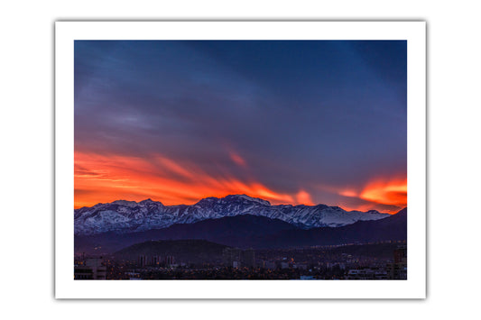 Lamina Amanecer en Santiago 30x40cm