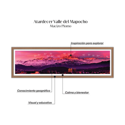 Panorámica Atardecer Valle del Mapocho