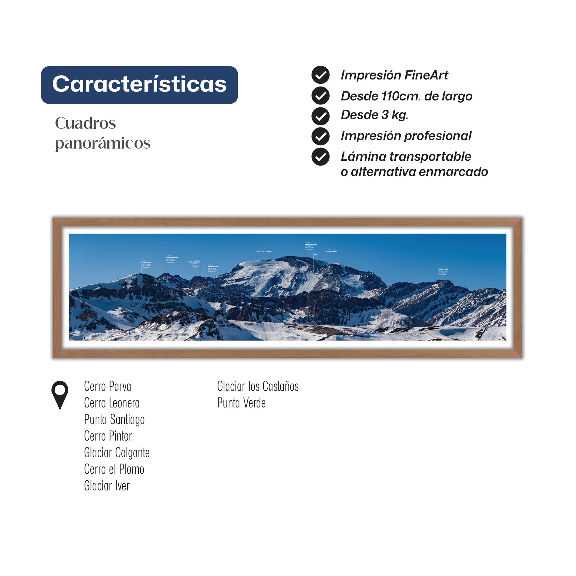 Panorámica Macizo Plomo Invernal desde el Cerro Colorado 2022