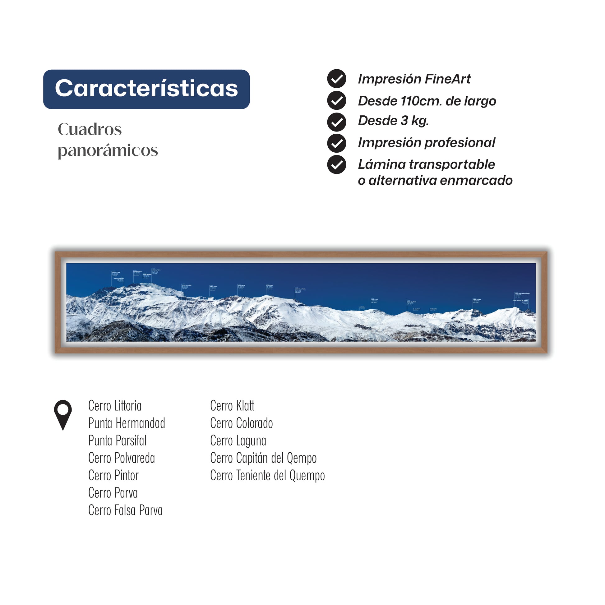 Panorámica Macizo Plomo, La Parva y El Colorado