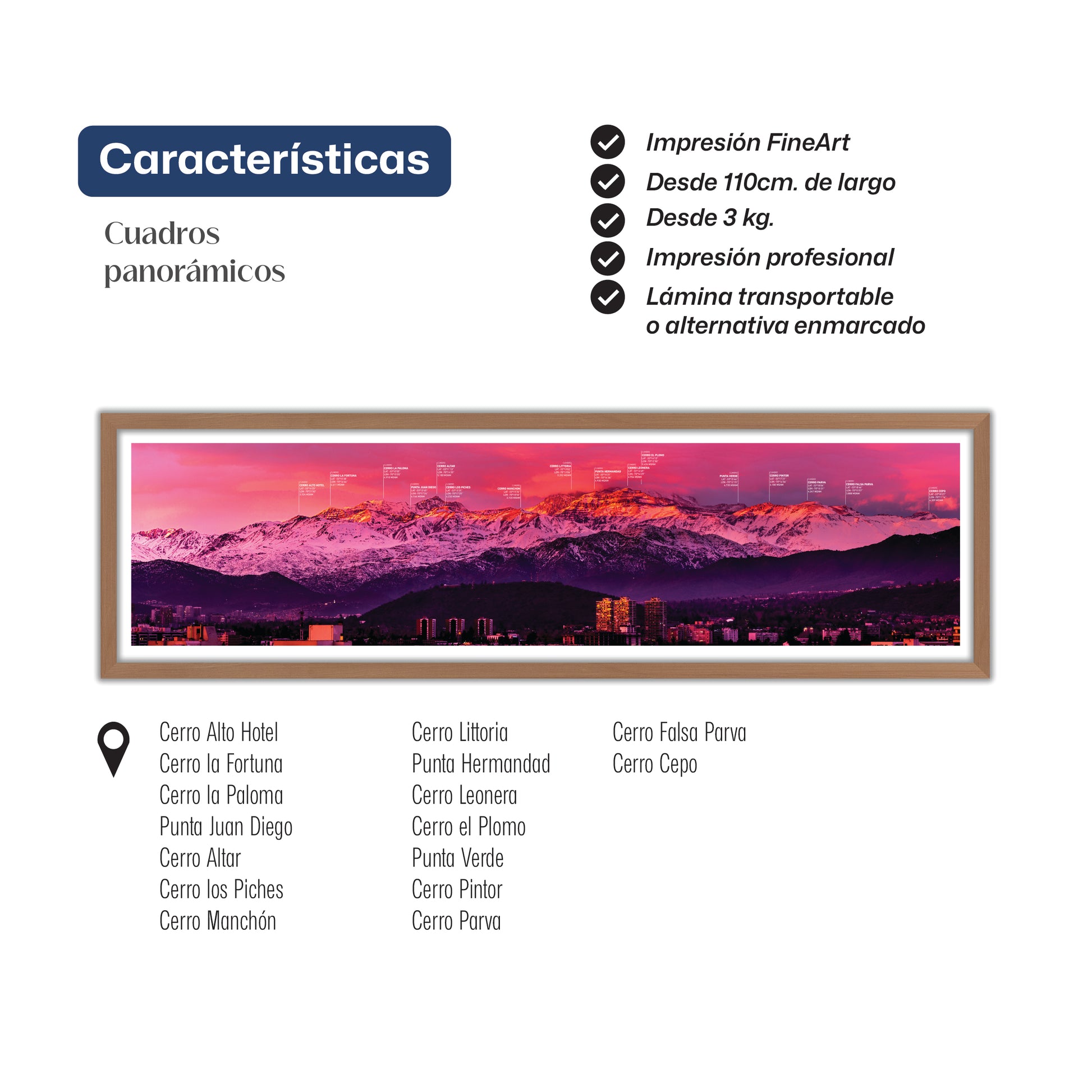 Panorámica Atardecer Valle del Mapocho