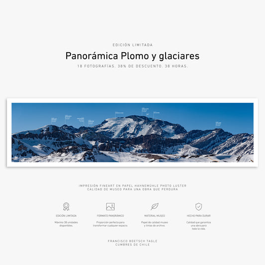 Macizo plomo y sus glaciares -38%