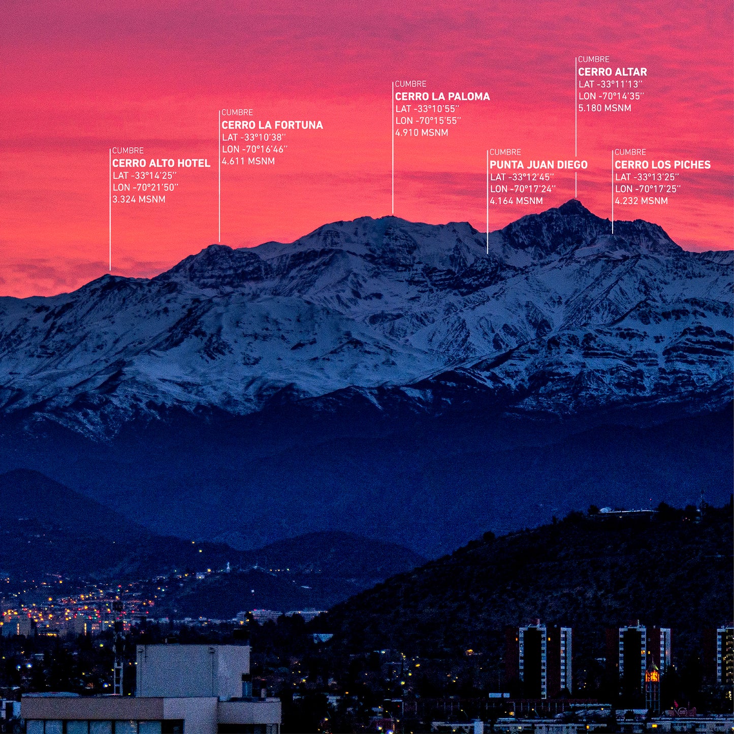 Amanecer invernal 30x110cm / Negro
