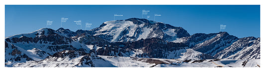 Panorámica Macizo Plomo Invernal desde el Cerro Colorado 2022