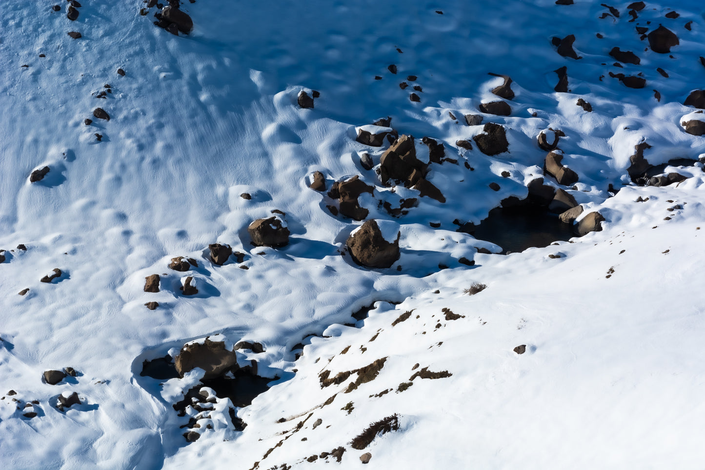 Rio Maule bajo la Nieve