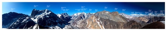 Panorámica Valle de Las Arenas, Cajón del Maipo