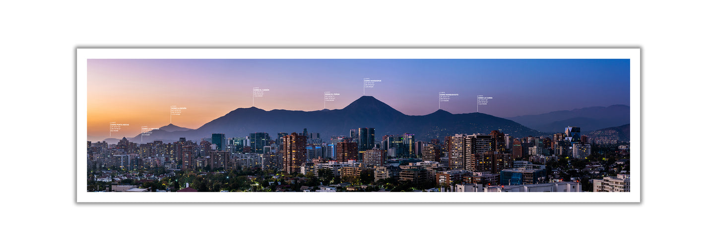 Panorámica Cordón del Manquehue Noche