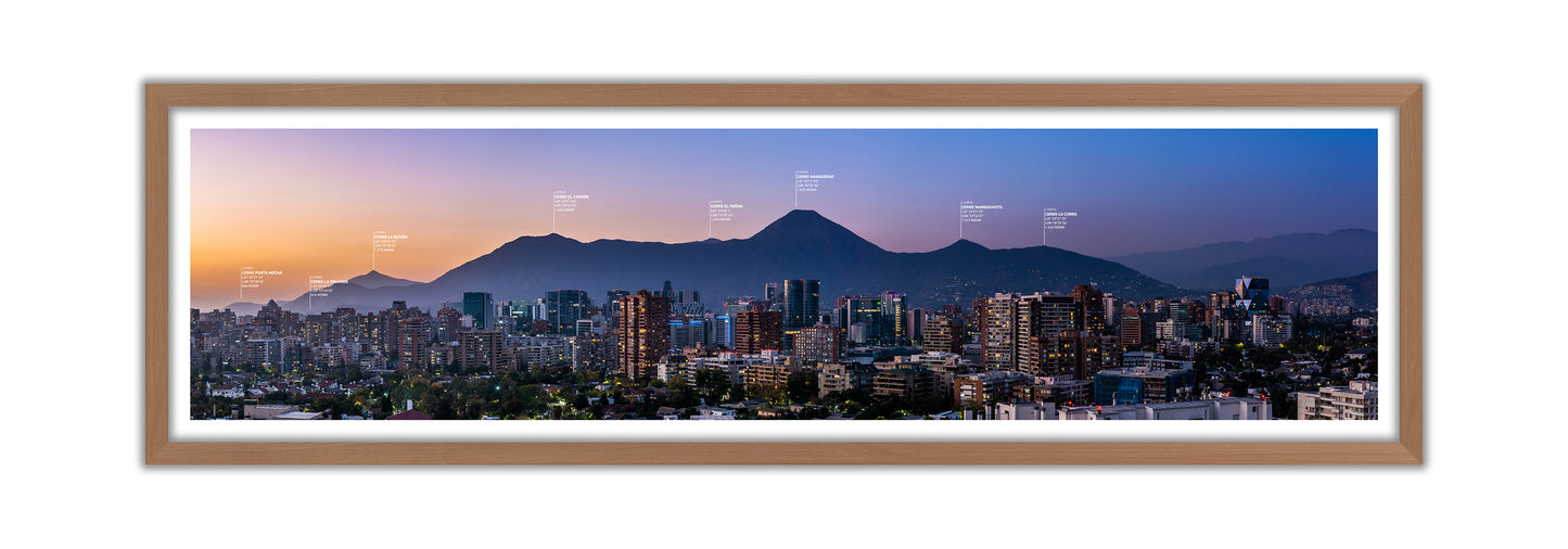 Panorámica Cordón del Manquehue Noche